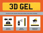 Number Plate 3D Gel Front UK Road Legal Oblong 520x111mm click to zoom image