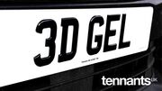 Number Plate 3D Gel Front UK Road Legal Oblong 520x111mm click to zoom image